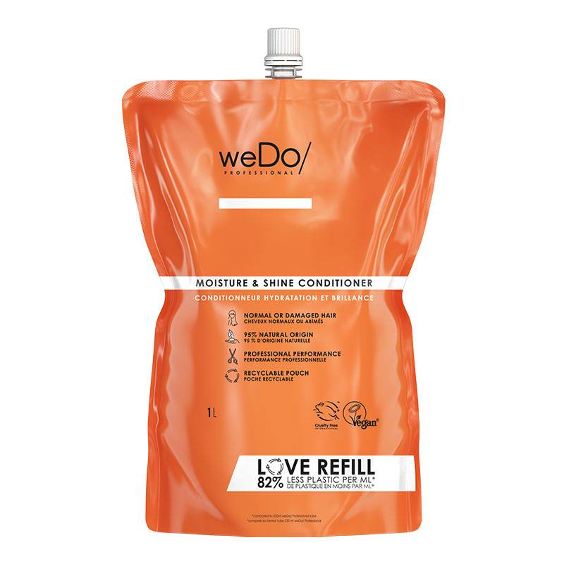 Après-shampooing vegan Hydratation et Brillance de la marque weDo Professional Contenance 1000ml - 1