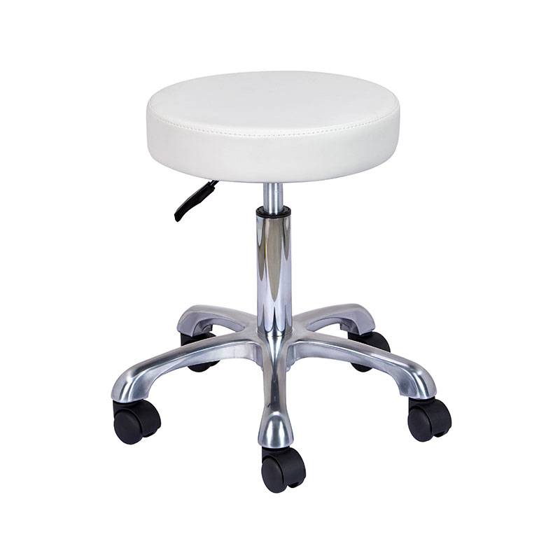 Tabouret à Roulettes Réglable En Hauteur Avec Repose-pieds - Siège Confortable Pour Bureau Et Salon De Beauté