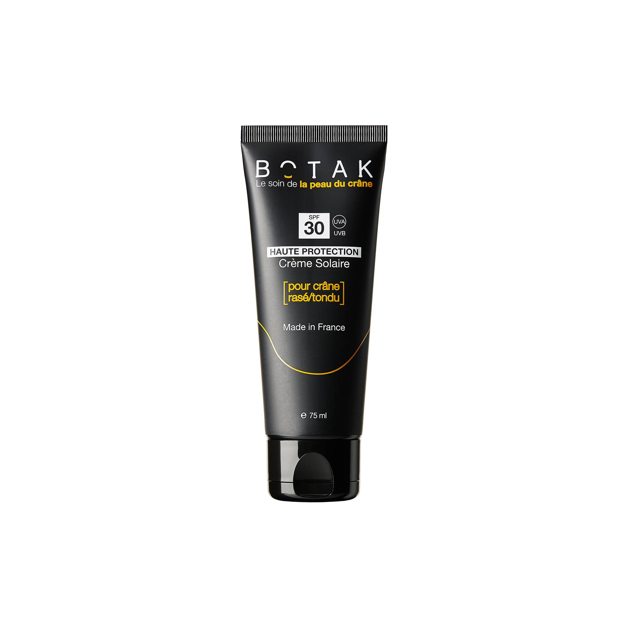 Crème Solaire pour crâne rasé ou tondu de la marque Botak Contenance 75ml - 1