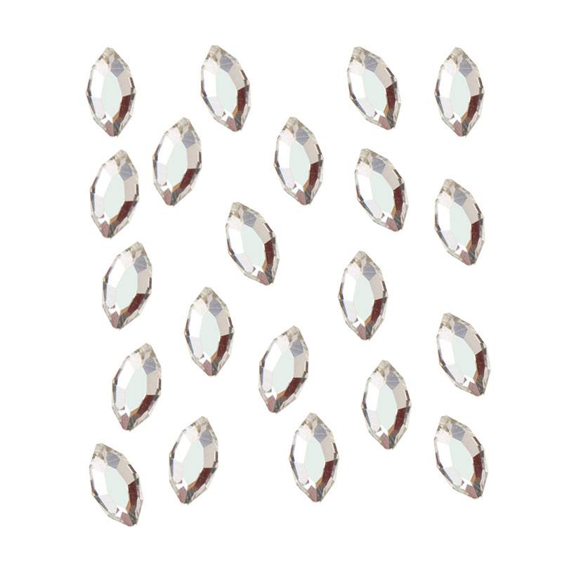 Strass pour ongles x20 Navette argent 4x2mm de la marque Peggy Sage - 1