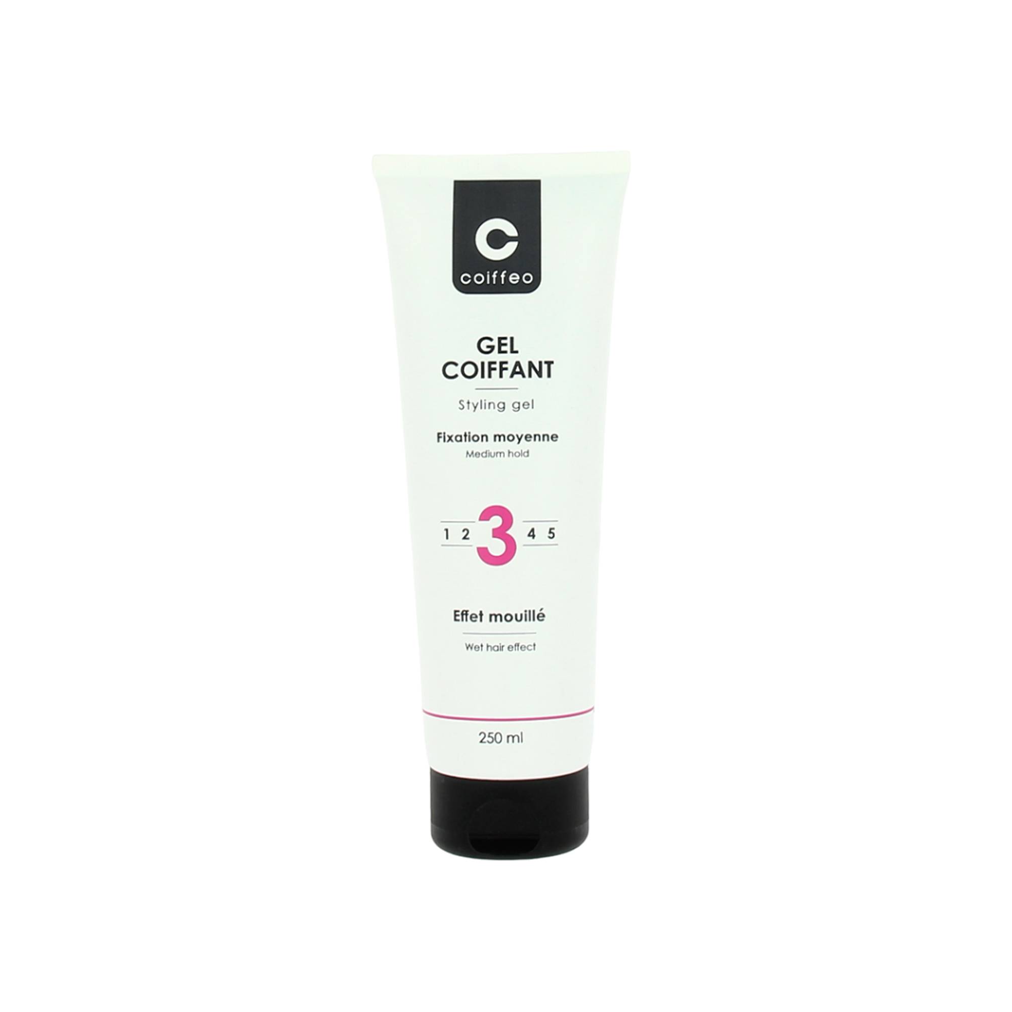 Gel Fixation moyenne - effet mouillé de la marque Coiffeo Contenance 250ml - 1