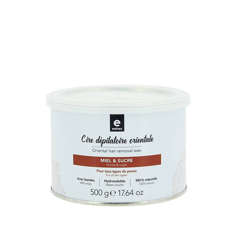 Pot de cire dépilatoire hydrosoluble Orientale de la marque Estheo Contenance 500g - 1