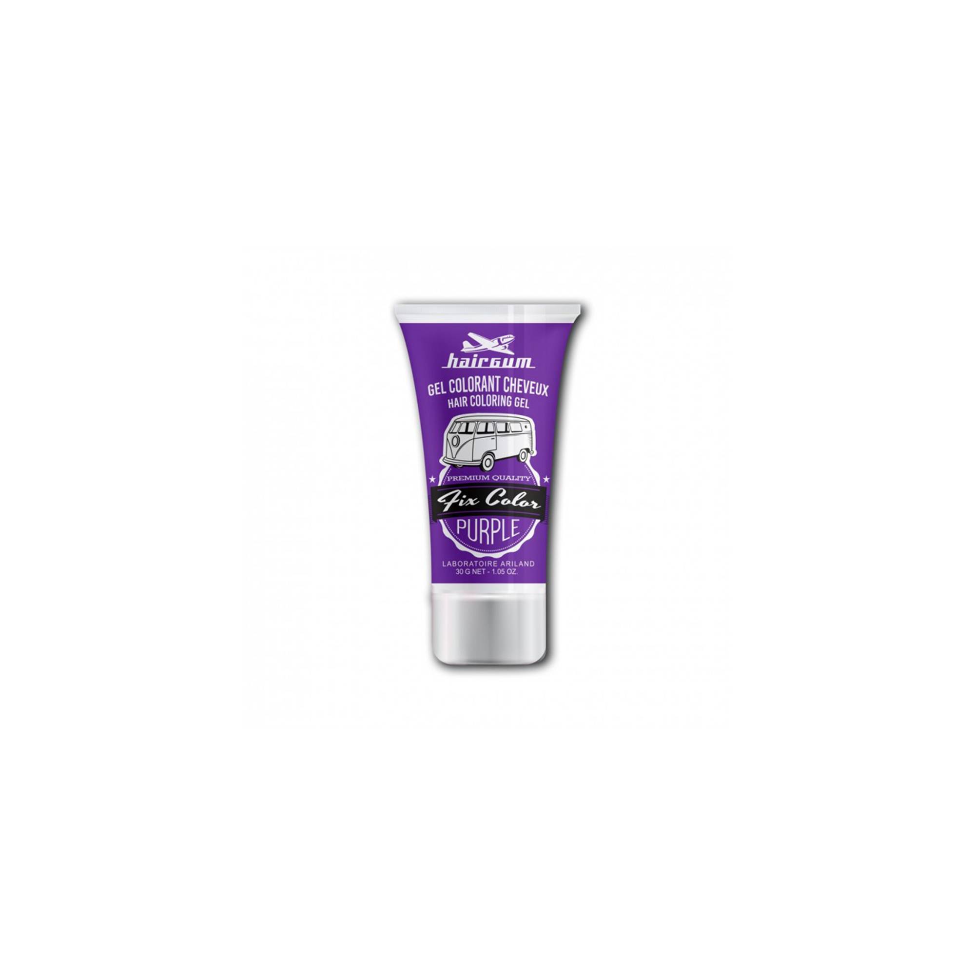 Gel colorant cheveux Fix Color Violet de la marque Hairgum Contenance 30ml - 1