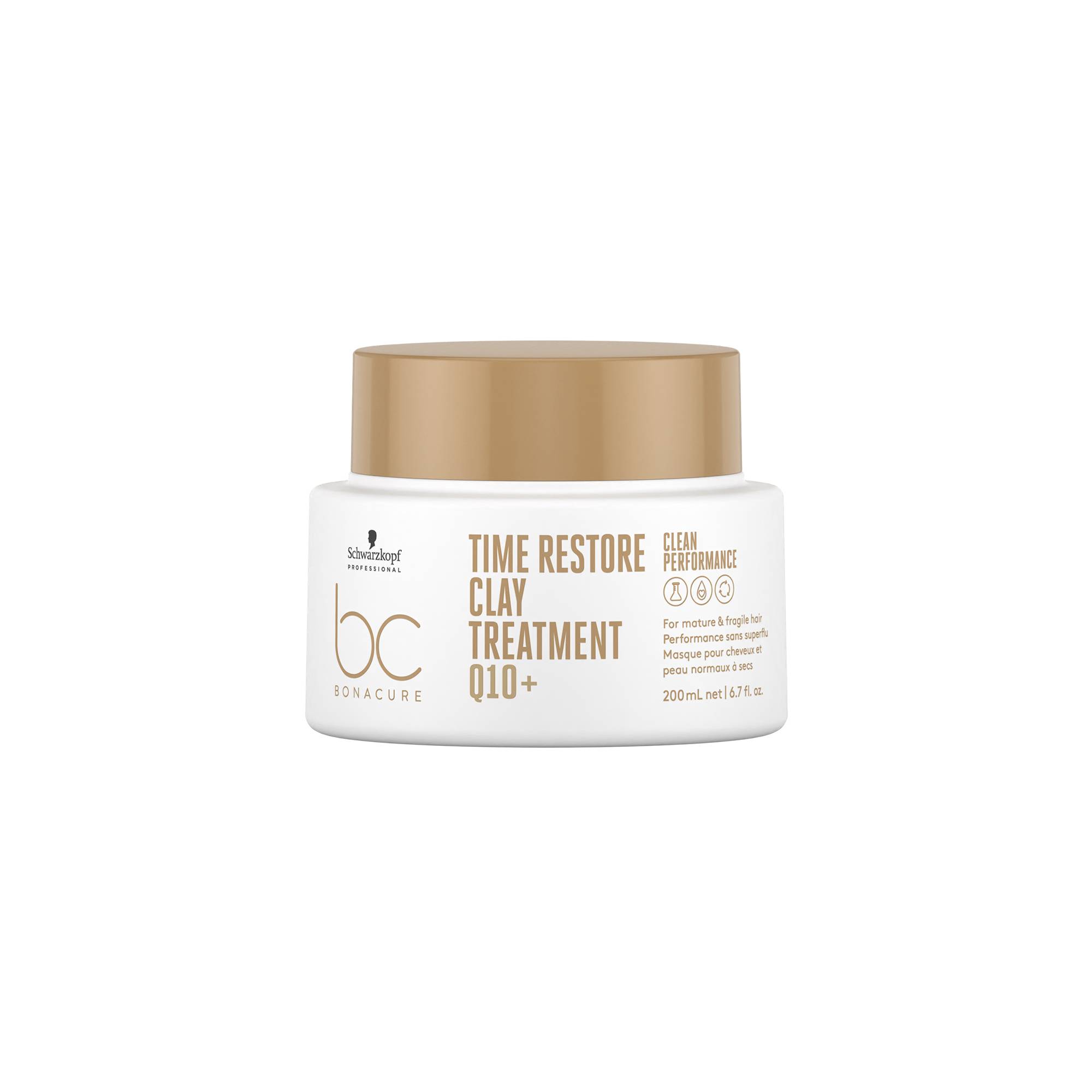 Masque à l'argile Time Restore Treatment Q10+ de la marque Schwarzkopf Professional Contenance 200ml - 1