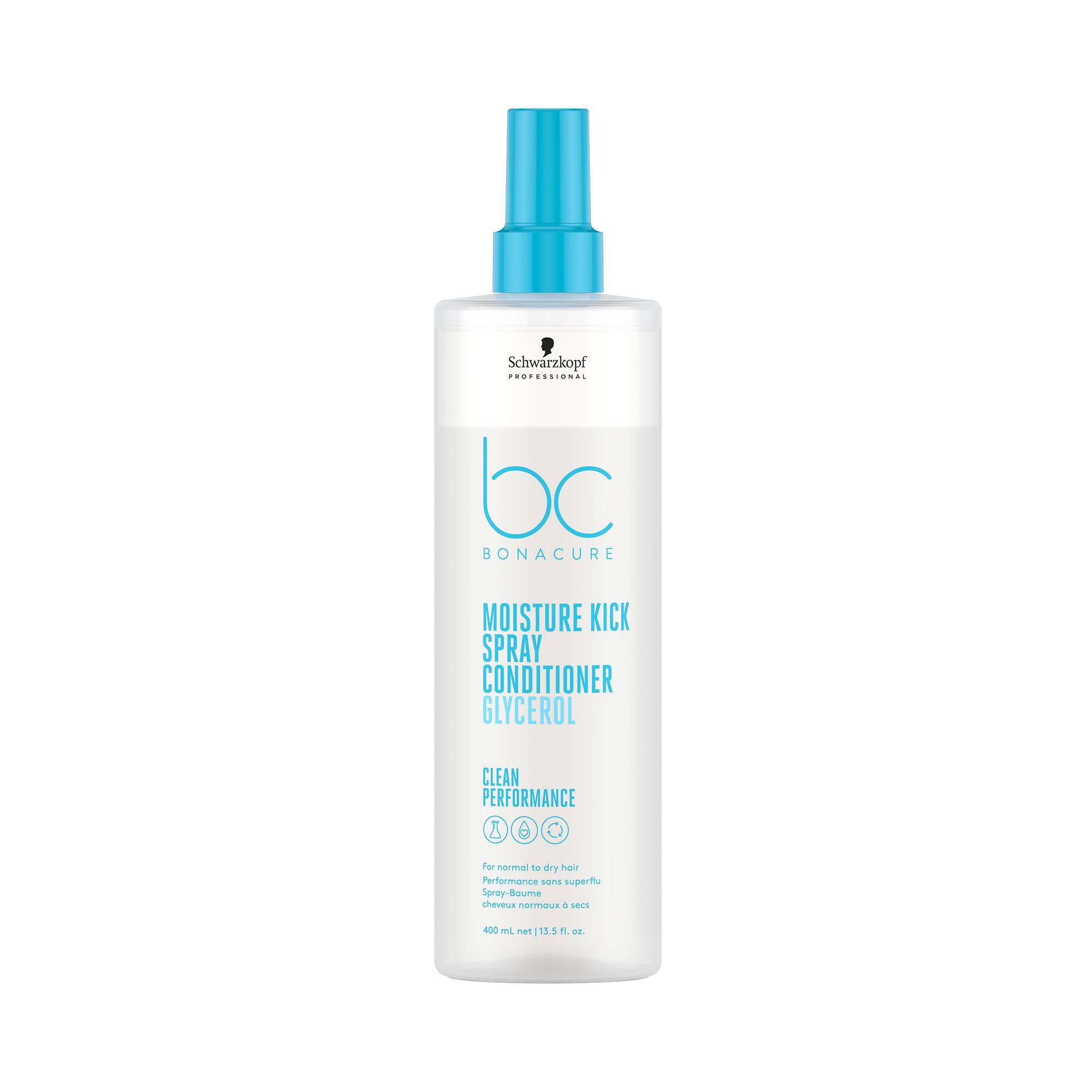 Spray Baume pour cheveux normaux à secs Moisture Kick de la marque Schwarzkopf Professional Contenance 400ml - 1