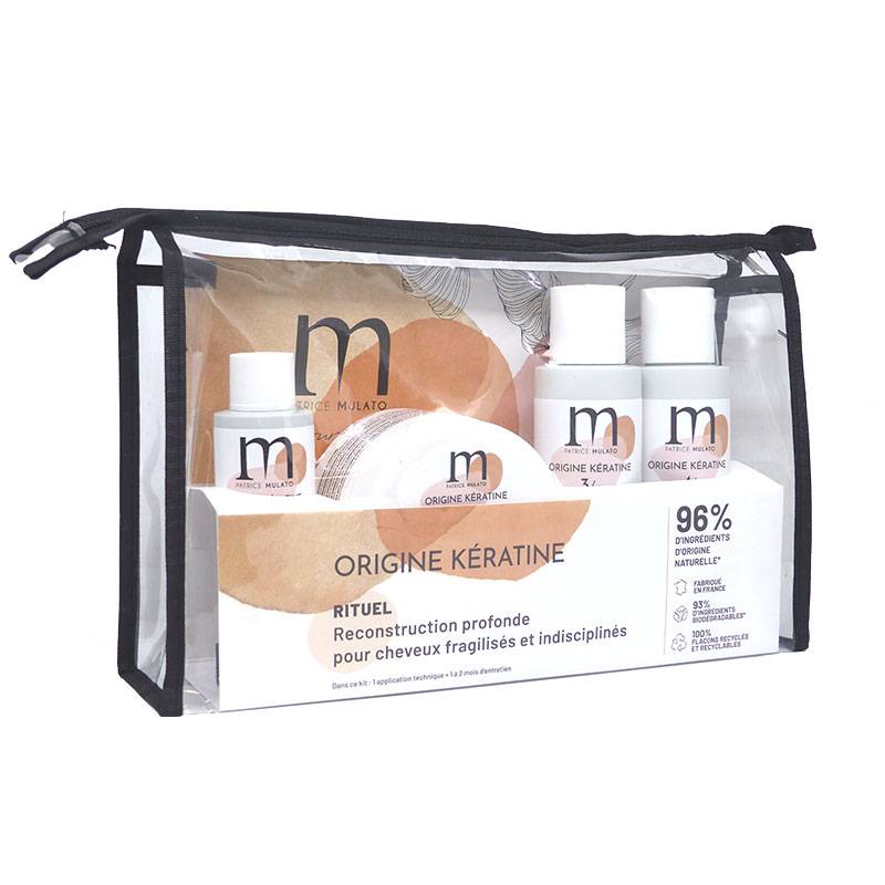 Trousse découverte rituel Origine Kératine de la marque Mulato Contenance 350ml - 1
