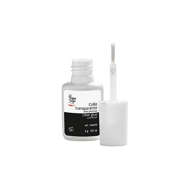 Colle transparente avec pinceau 6g de la marque Peggy Sage Contenance 6g - 1