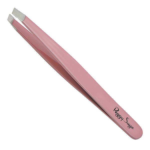 Pince à épiler rose mors biais souples de la marque Peggy Sage - 1