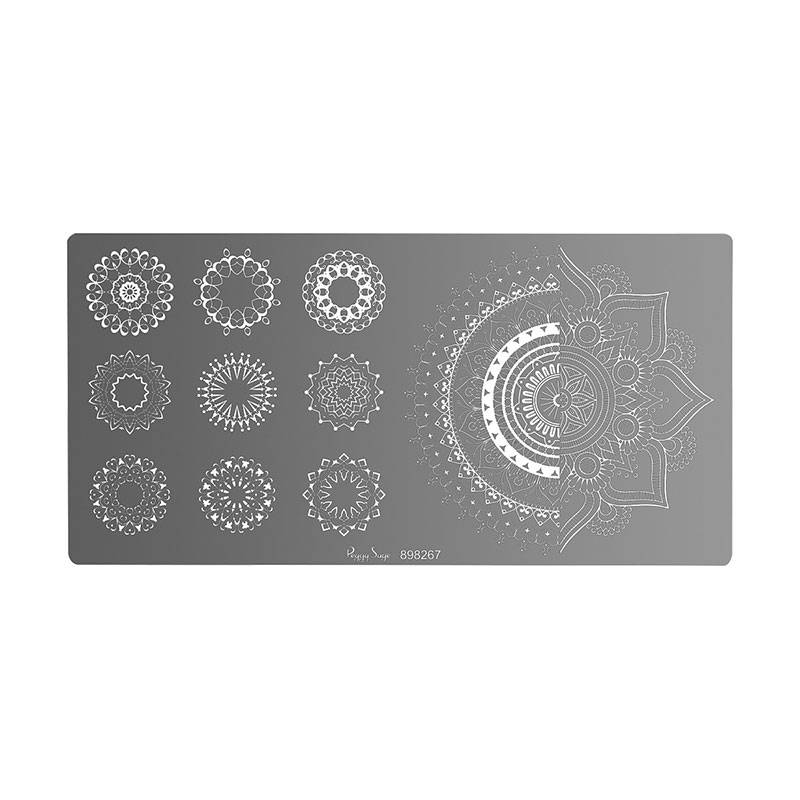 Plaque de stamping nail art Mandala de la marque Peggy Sage - 1