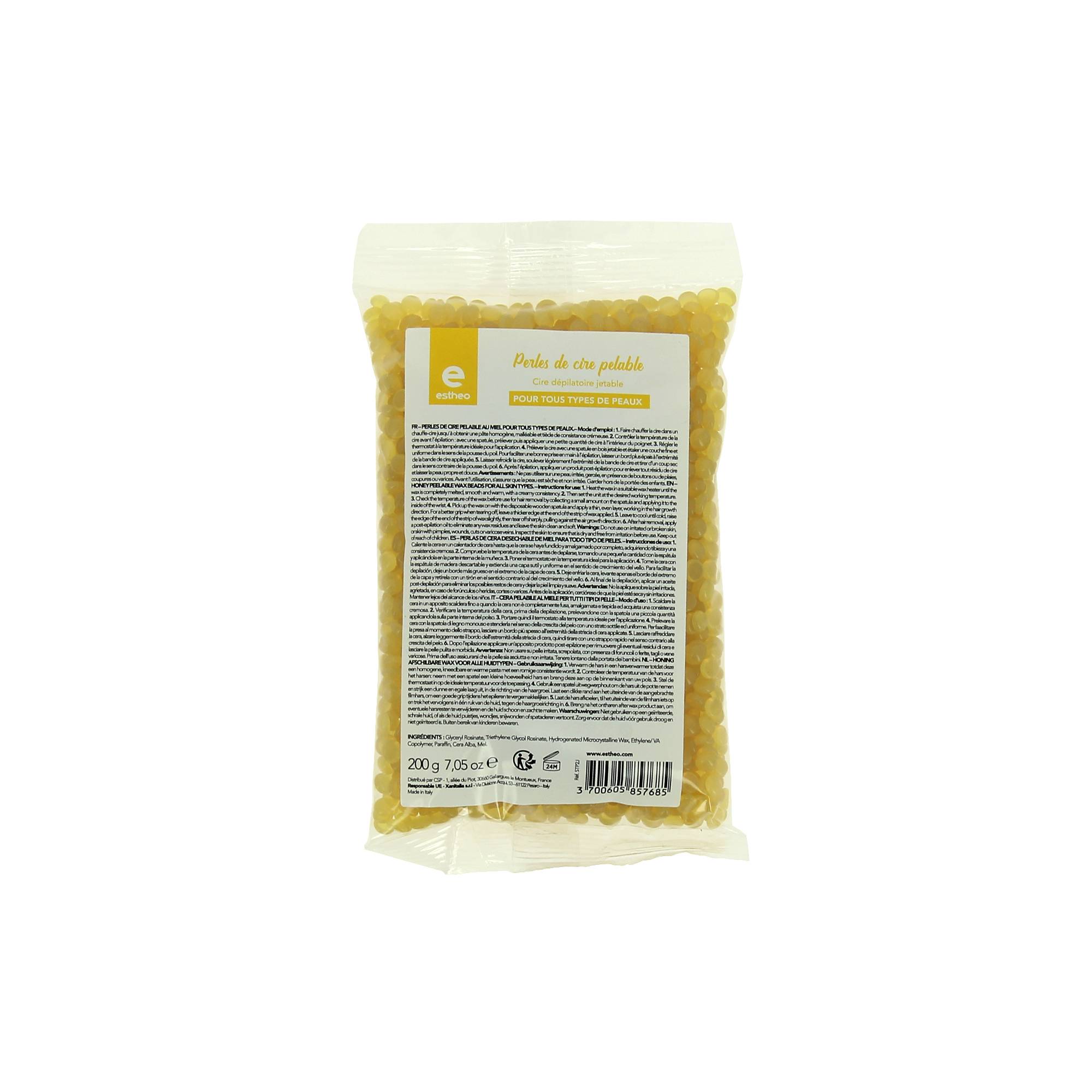 Cire gouttelette pelable Miel de la marque Estheo Contenance 200g - 1