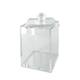 Boîte de rangement carrée acrylique 7.5x7.5x12.1cm - 1 Boîte de rangement carrée acrylique 7.5x7.5x12.1cm de la marque Pbi - 1