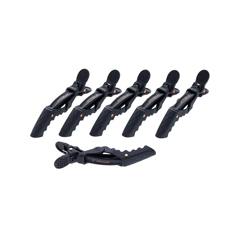 Lot de 6 pinces Diamond Noir de la marque 7e ÉLÉMENT - 1