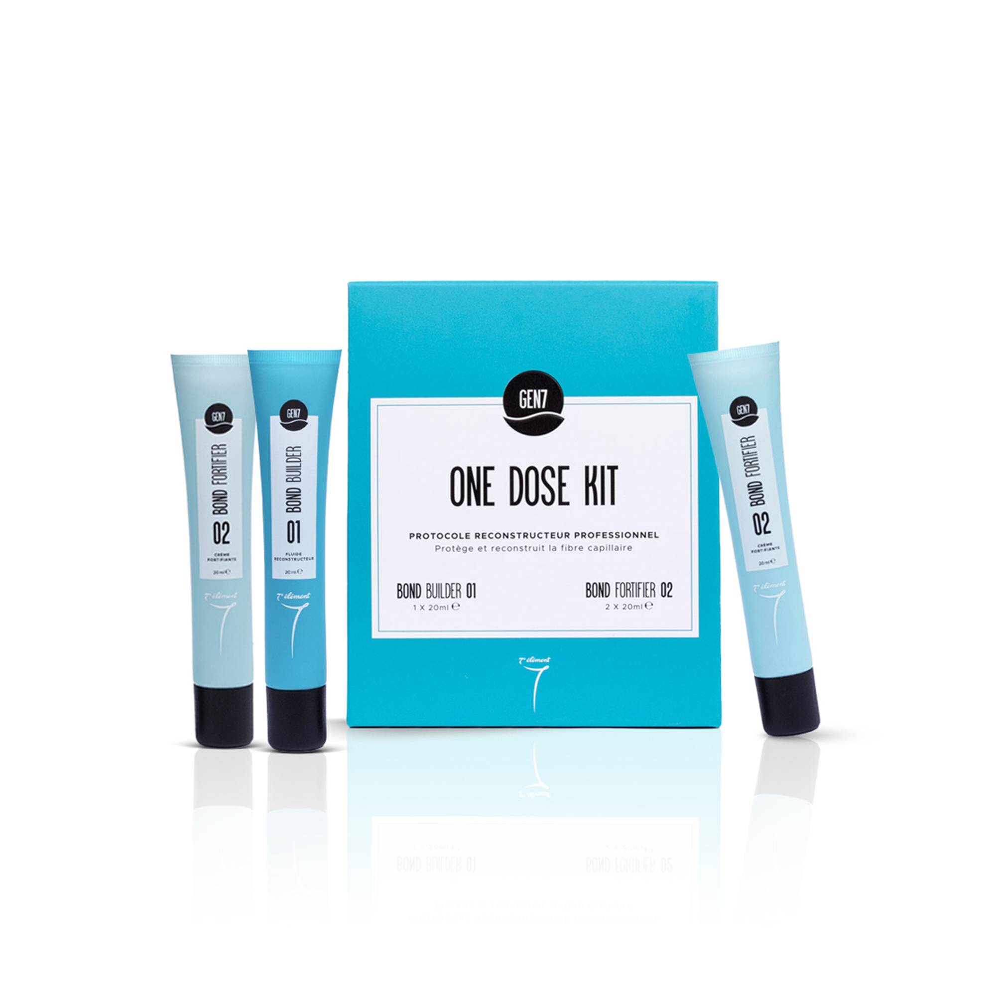 One dose Kit - protocole reconstructeur professionnel (3x20ml) de la marque 7e ÉLÉMENT Contenance 60ml - 1