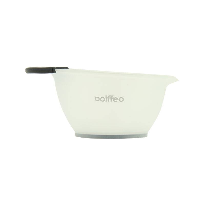 Bol avec bordure et poignée en silicone blanc de la marque Coiffeo - 1