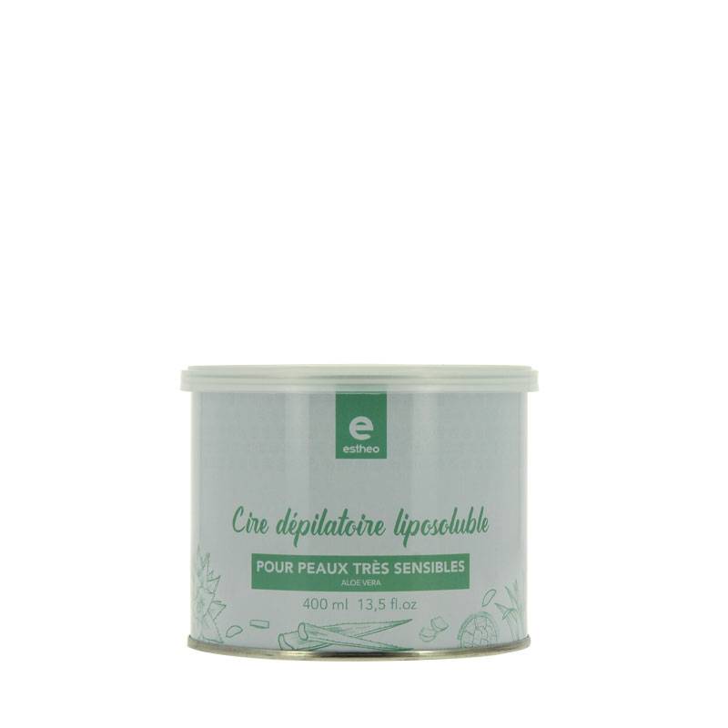 Pot de cire dépilatoire liposoluble Aloe Vera de la marque Estheo Contenance 400ml - 1