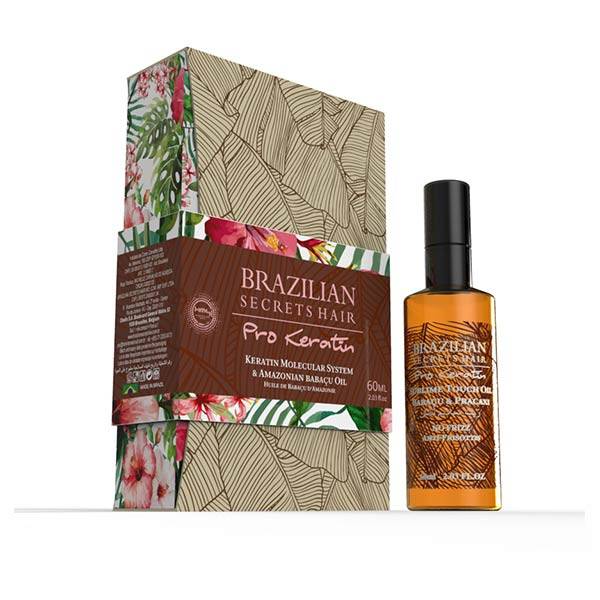 Huile de Babaçu et Pracaxi anti-frizz Sublime Touch - Pro Keratin de la marque Brazilian Secrets Hair Contenance 60ml - 1