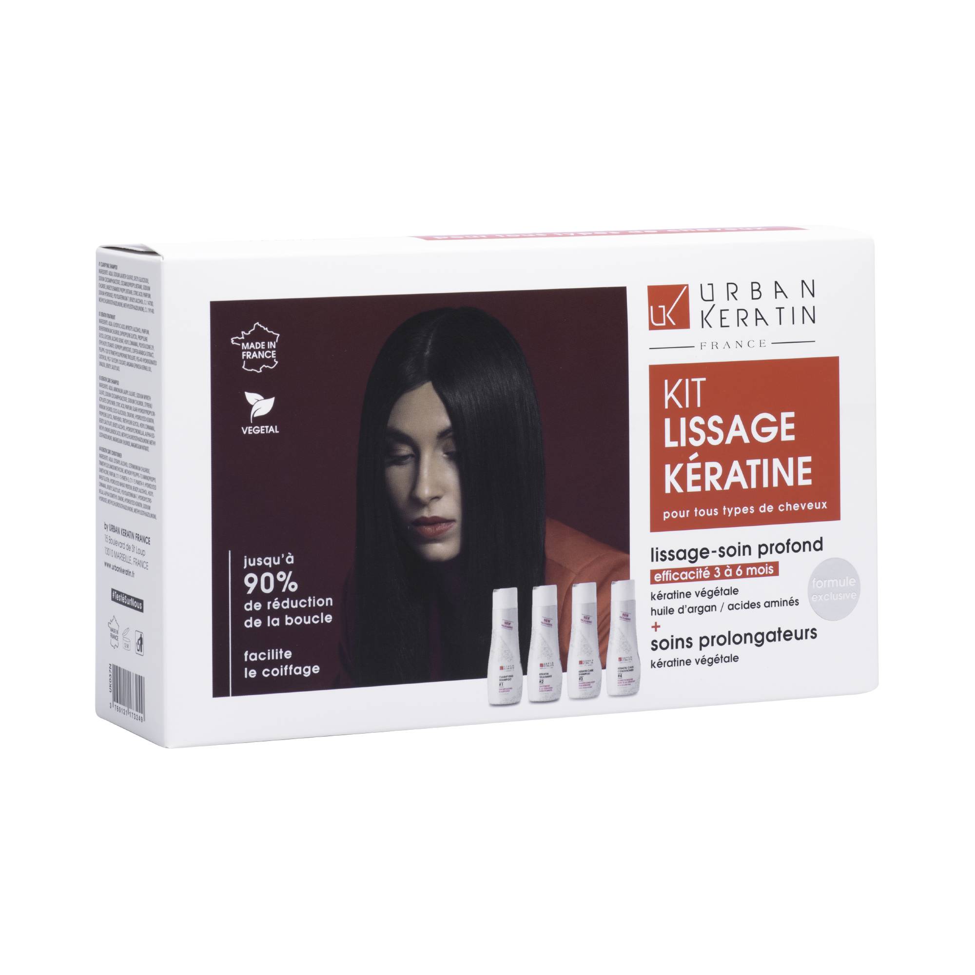 Mini kit lissage brésilien (4x100ml) de la marque Urban Keratin Contenance 400ml - 1