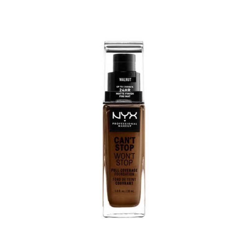 Fond de teint liquide Can't stop won't stop Walnut de la marque NYX Professional Makeup Contenance 30ml - 1