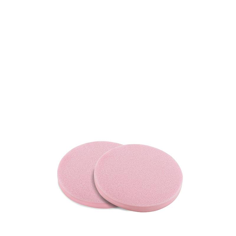 Lot de 2 éponges démaquillantes rondes Rose 7.5x0.8cm de la marque Pbi - 1