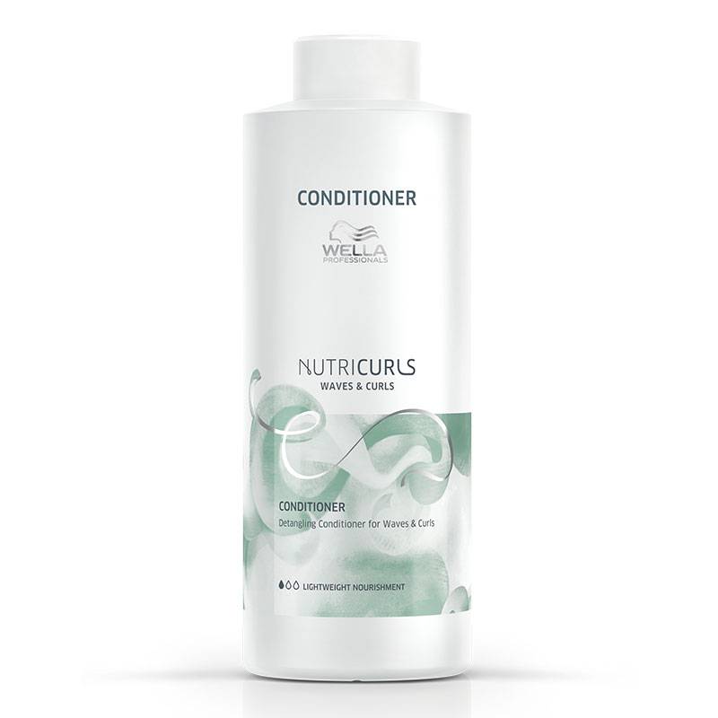 Après-shampoing démêlant cheveux bouclés et ondulés Nutricurls de la marque Wella Professionals Contenance 1000ml - 1