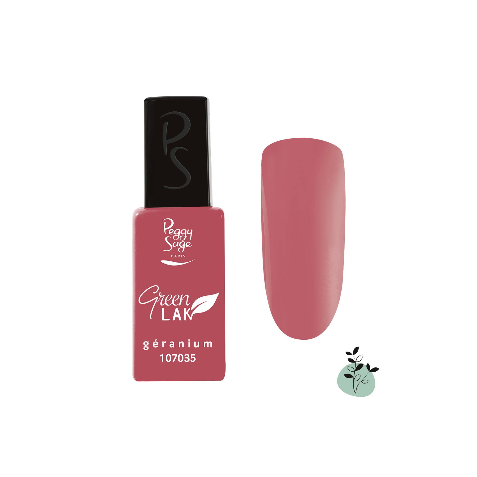 Vernis à ongles Green LAK Géranium de la marque Peggy Sage Contenance 10ml - 1