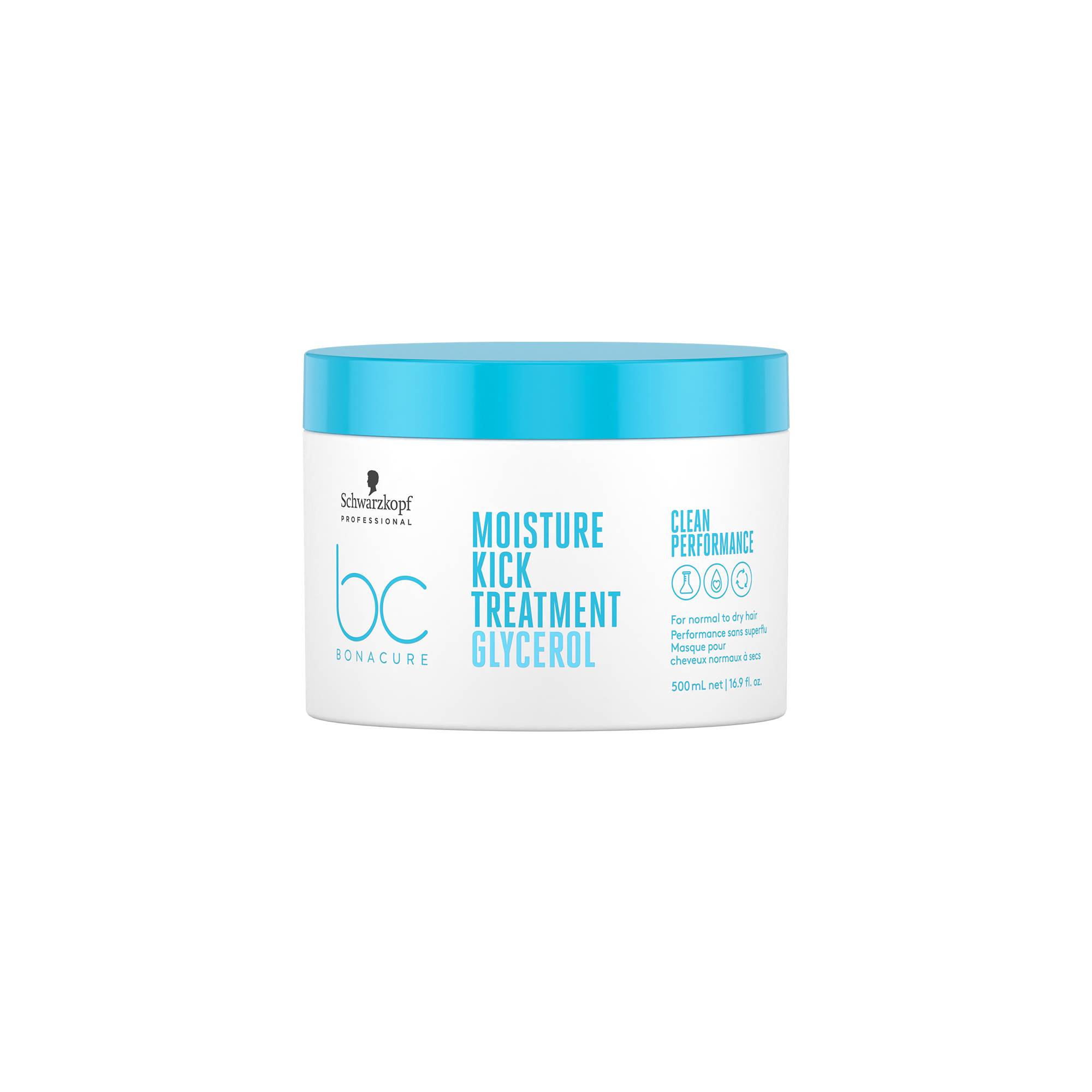 Masque pour cheveux normaux à secs Moisture Kick Treatment de la marque Schwarzkopf Professional Contenance 500ml - 1