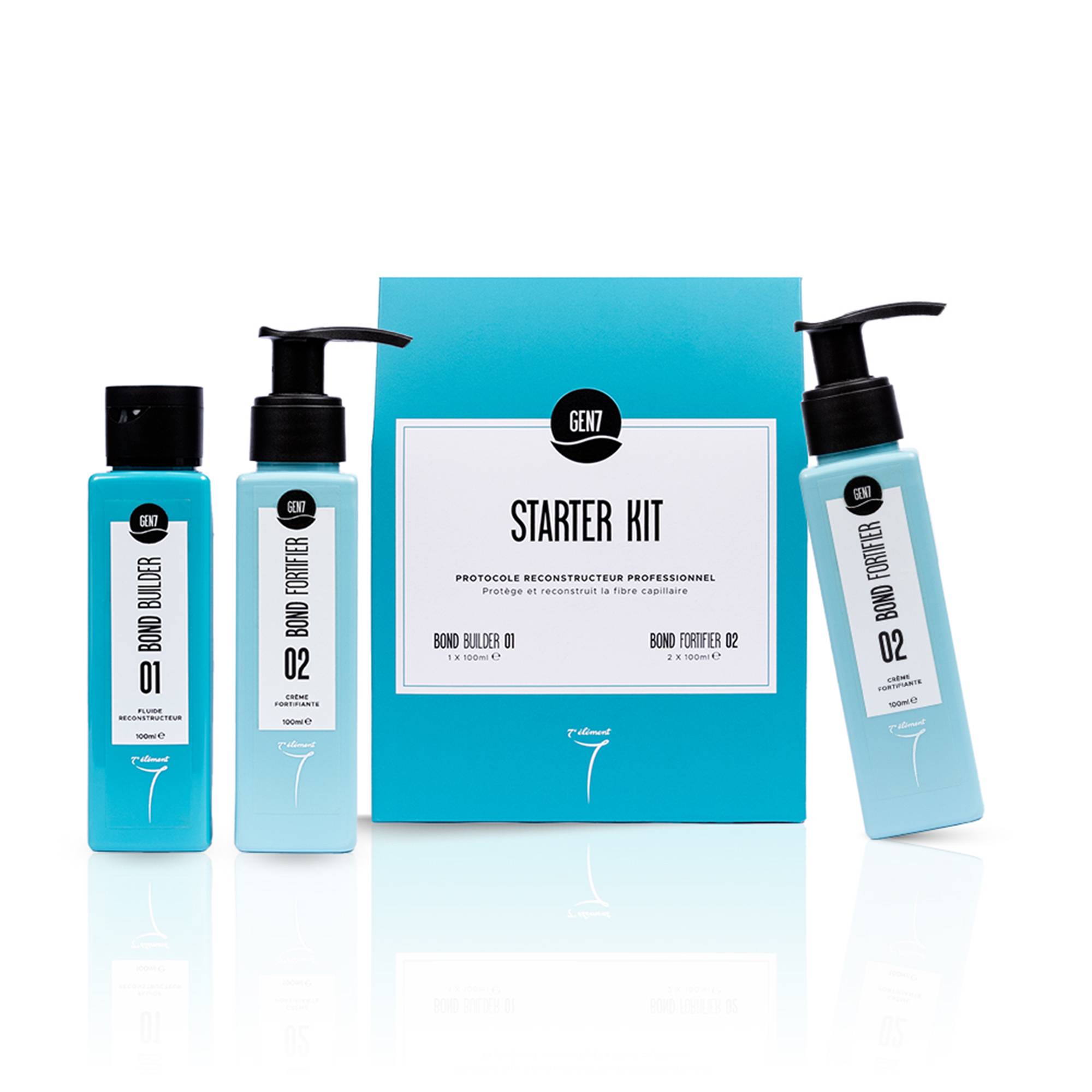 Starter kit GEN7 - protocole reconstructeur professionnel 3x100ml de la marque 7e ÉLÉMENT Contenance 300ml - 1