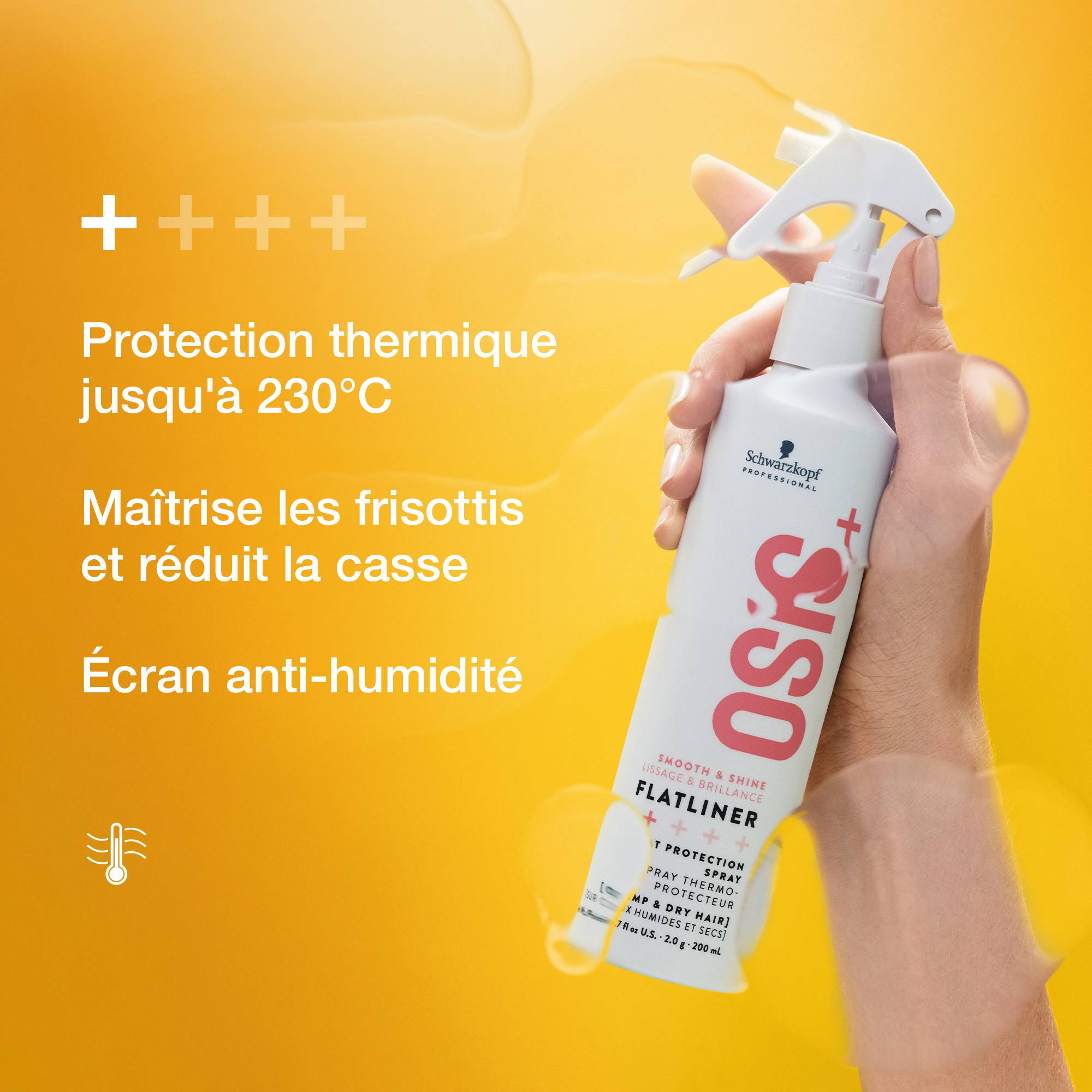 Spray thermo-protecteur Osis+ Flatliner de la marque Schwarzkopf Professional Contenance 200ml - 2