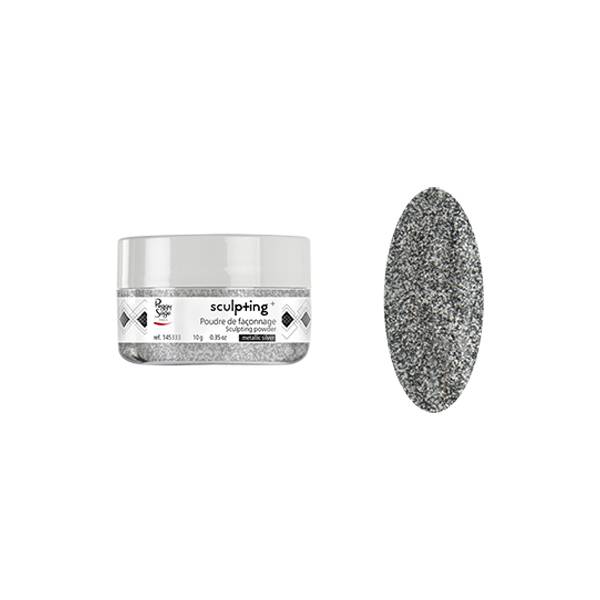 Poudre de façonnage Arty Metallic silver de la marque Peggy Sage Contenance 10g - 1