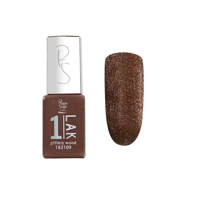 Mini vernis semi-permanent 1-LAK glittery wood de la marque Peggy Sage Contenance 5ml - 1