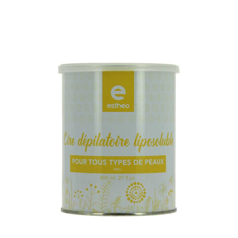 Pot de cire dépilatoire liposoluble Miel de la marque Estheo Contenance 800ml - 1