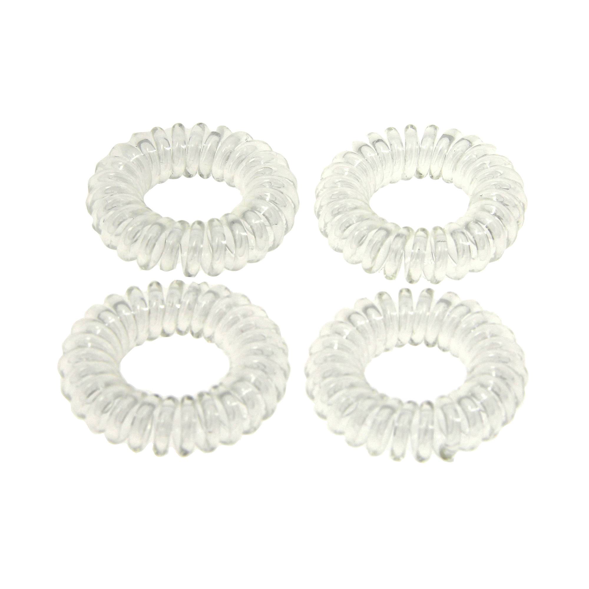 Elastique ressort transparent x4 de la marque Coiffeo - 1