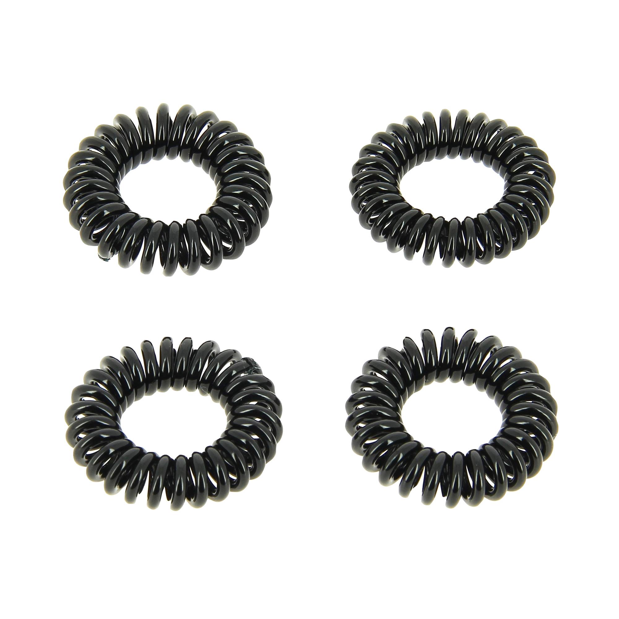 Elastique ressort noir x4 de la marque Coiffeo - 1