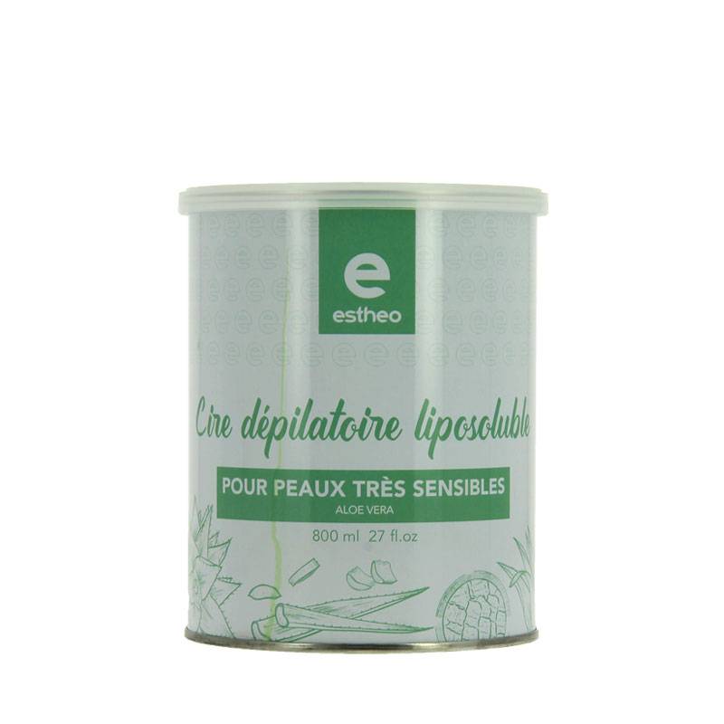 Pot de cire dépilatoire liposoluble Aloe Vera de la marque Estheo Contenance 800ml - 1