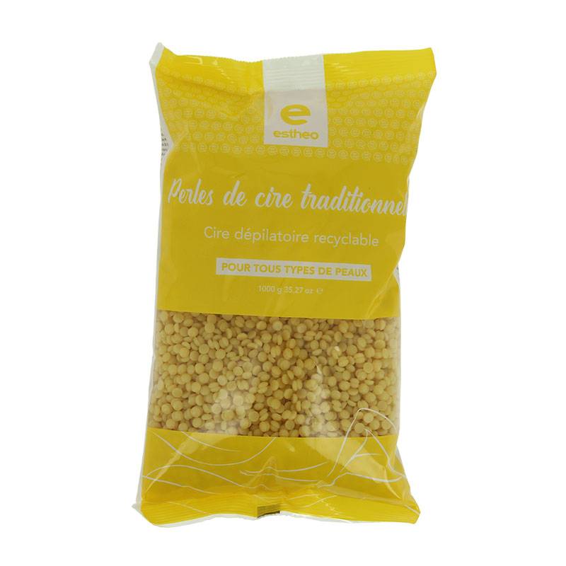 Cire gouttelette traditionnelle Jaune de la marque Estheo Contenance 1000g - 1