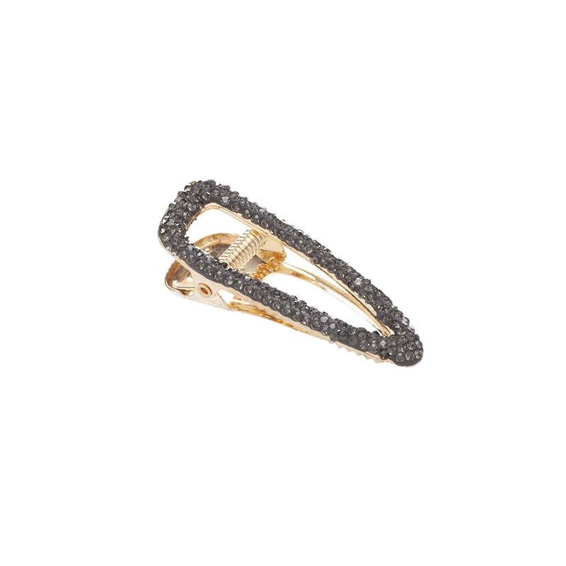 Barrette pince Cristal véritable Noire de la marque Bleu Libellule - 1