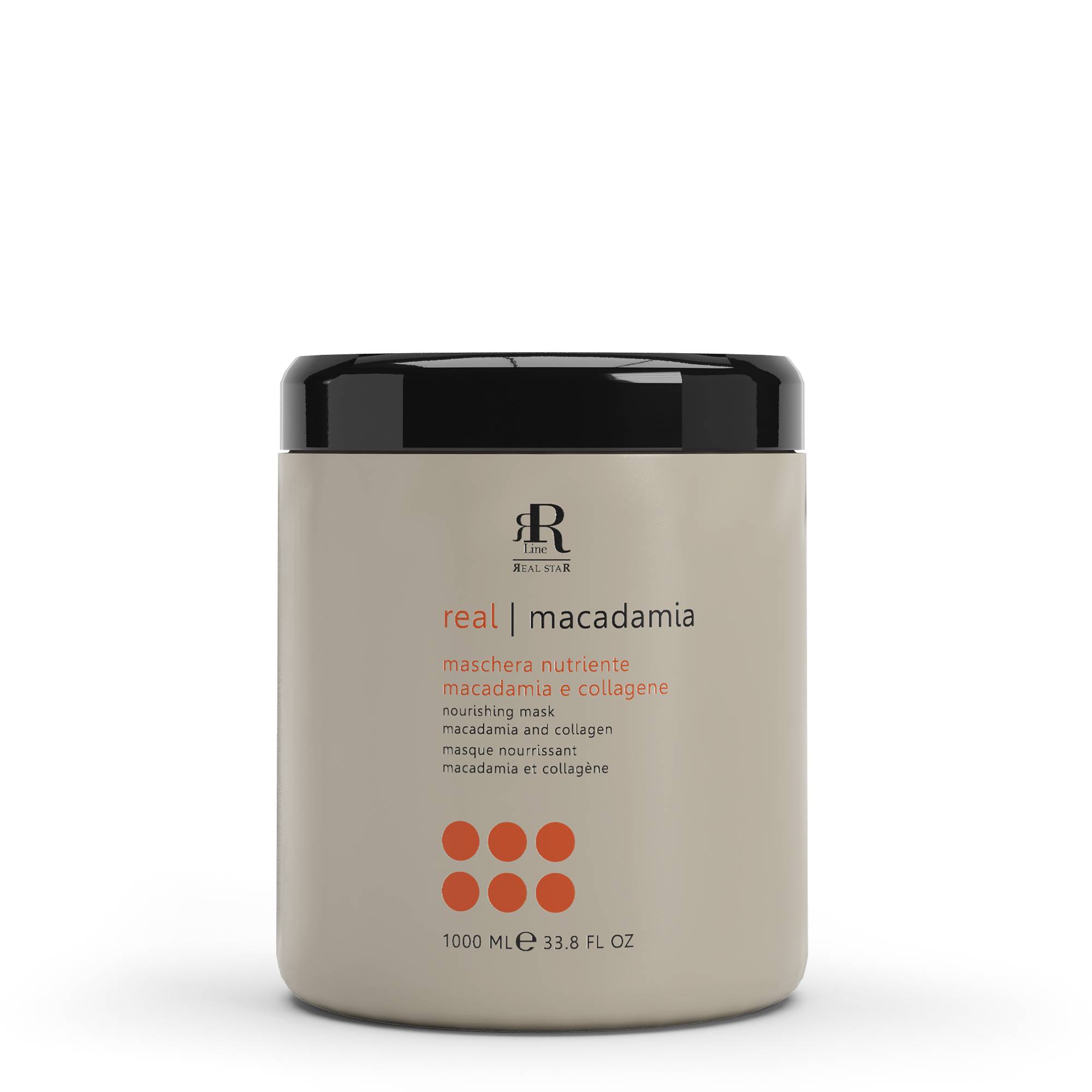 Masque nourrissant macadamia et collagène de la marque RR Line Real Star Contenance 1000ml - 1