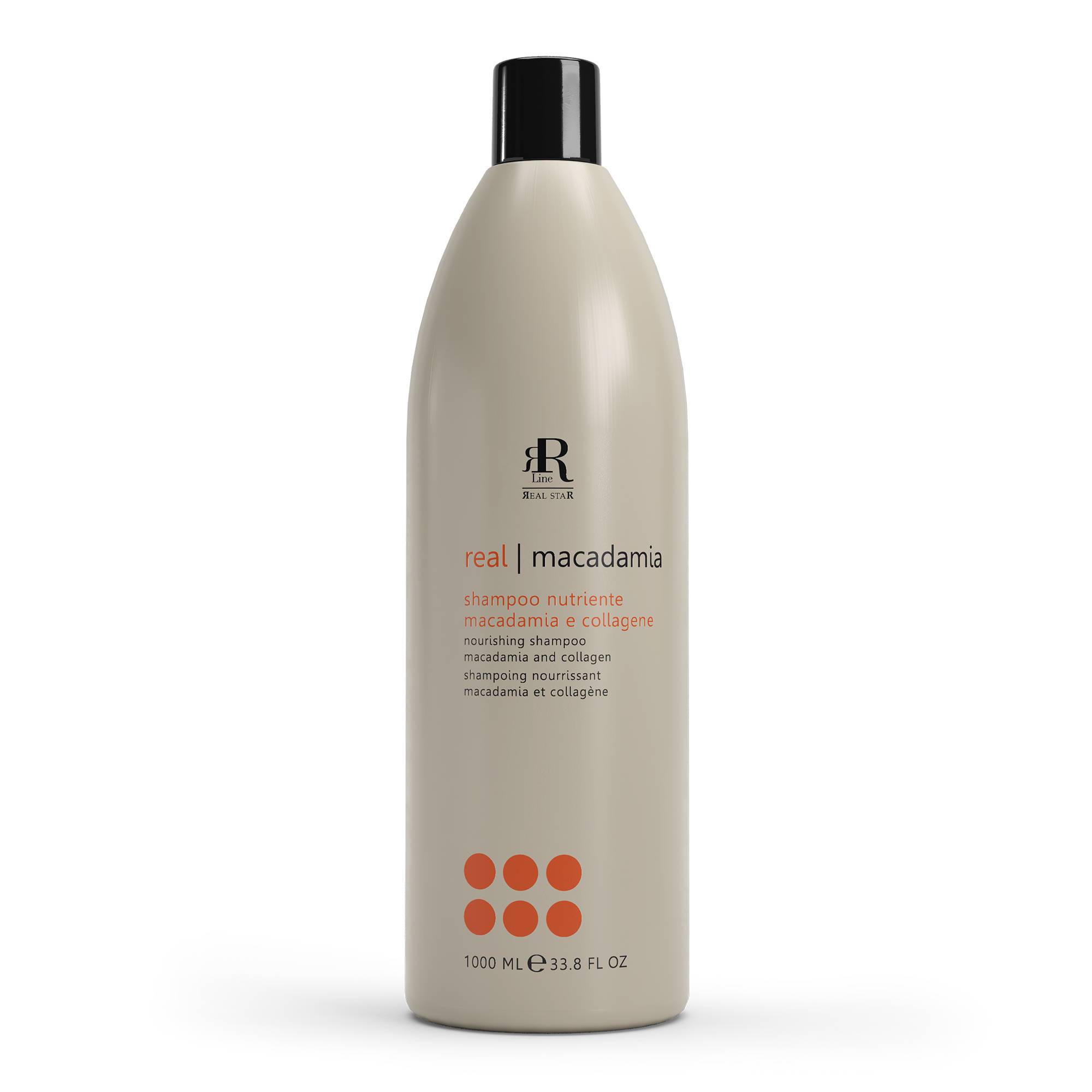 Shampooing nourrissant macadamia et collagène de la marque RR Line Real Star Contenance 1000ml - 1