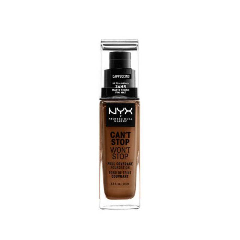 Fond de teint liquide Can't stop won't stop Cappuccino de la marque NYX Professional Makeup Contenance 30ml - 1
