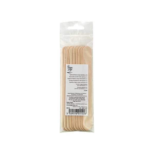 Lot de 10 spatules jetables en bois pour le corps 15cm de la marque Peggy Sage - 1