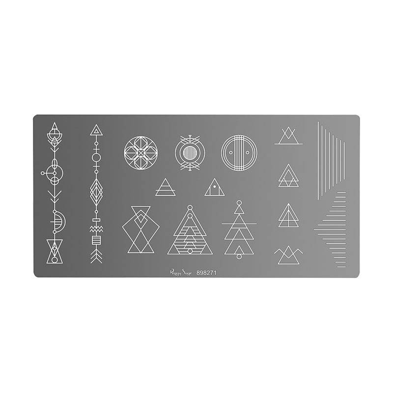 Plaque de stamping nail art Minimal de la marque Peggy Sage - 1