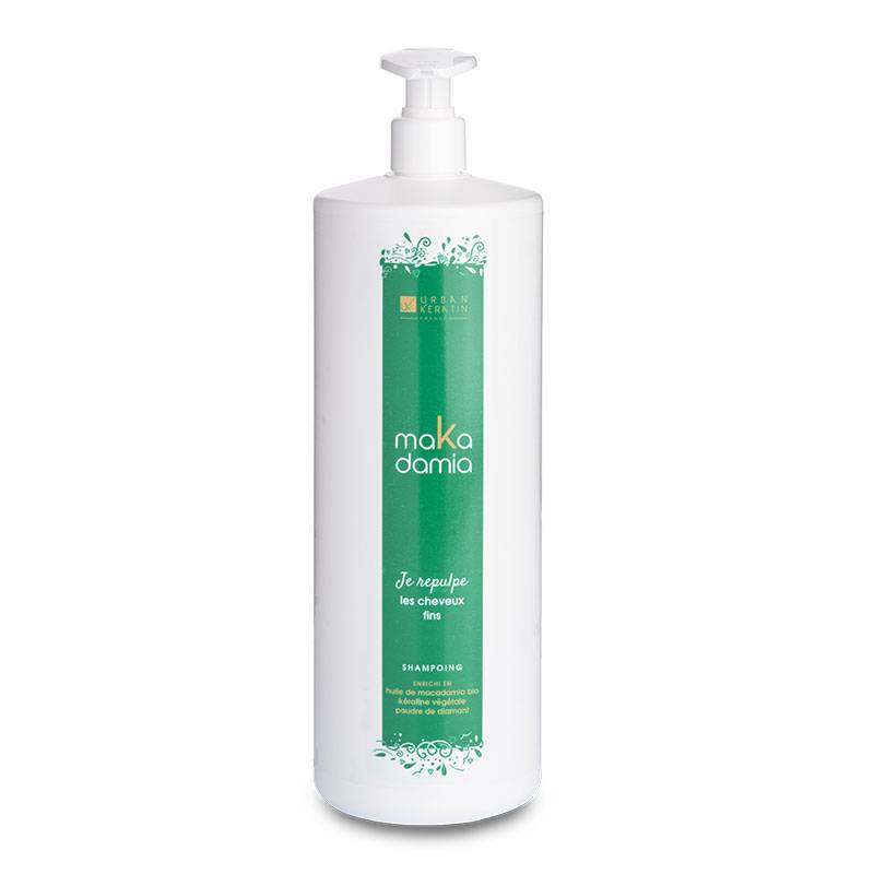 Shampoing cheveux fins Je repulpe maKadamia de la marque Urban Keratin Contenance 1000ml - 1