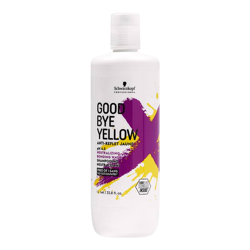 Shampooing neutralisant Goodbye Yellow de la marque Schwarzkopf Professional Contenance 1000ml - 1