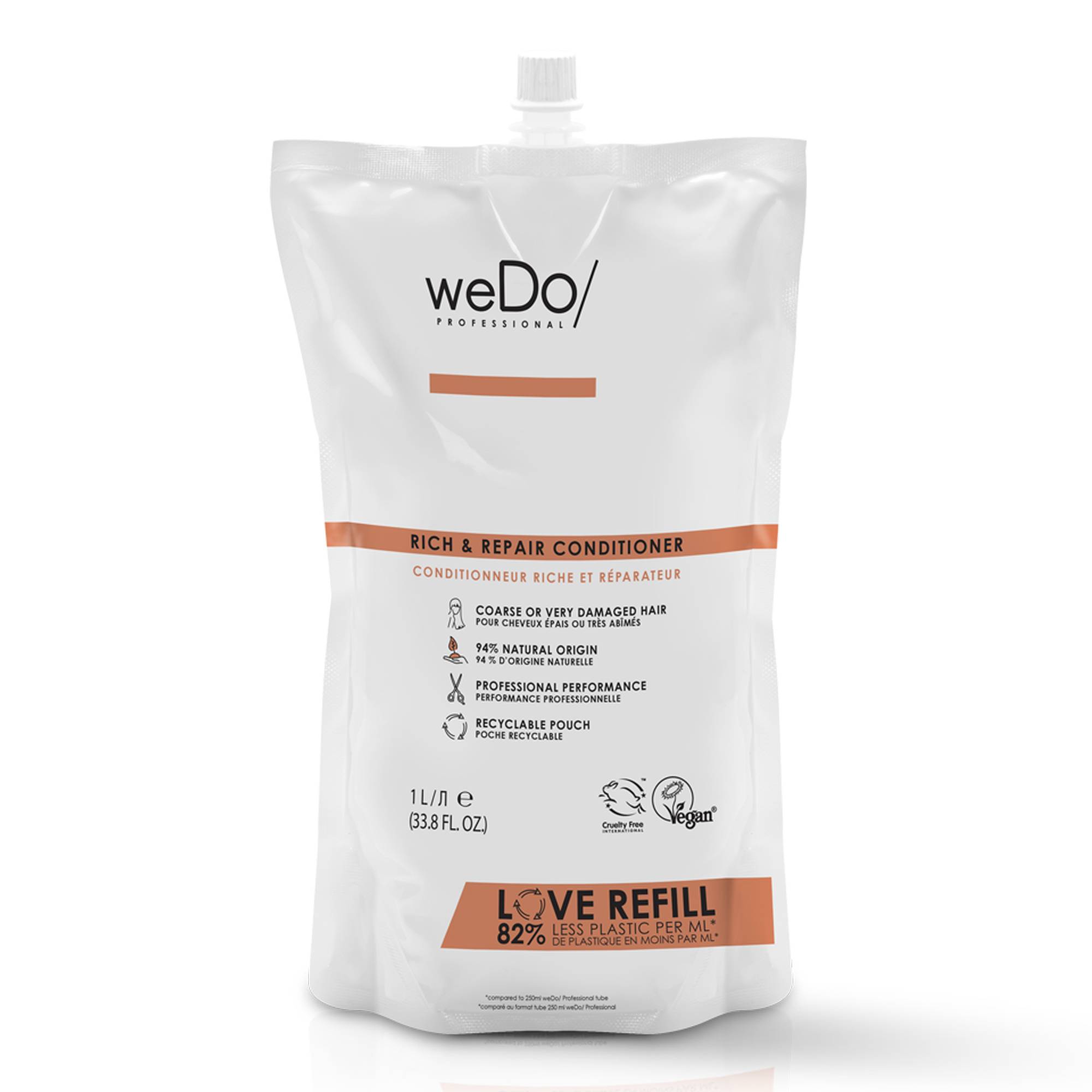 Après-shampoing riche et réparateur Rich & Repair de la marque weDo Professional Contenance 1000ml - 1