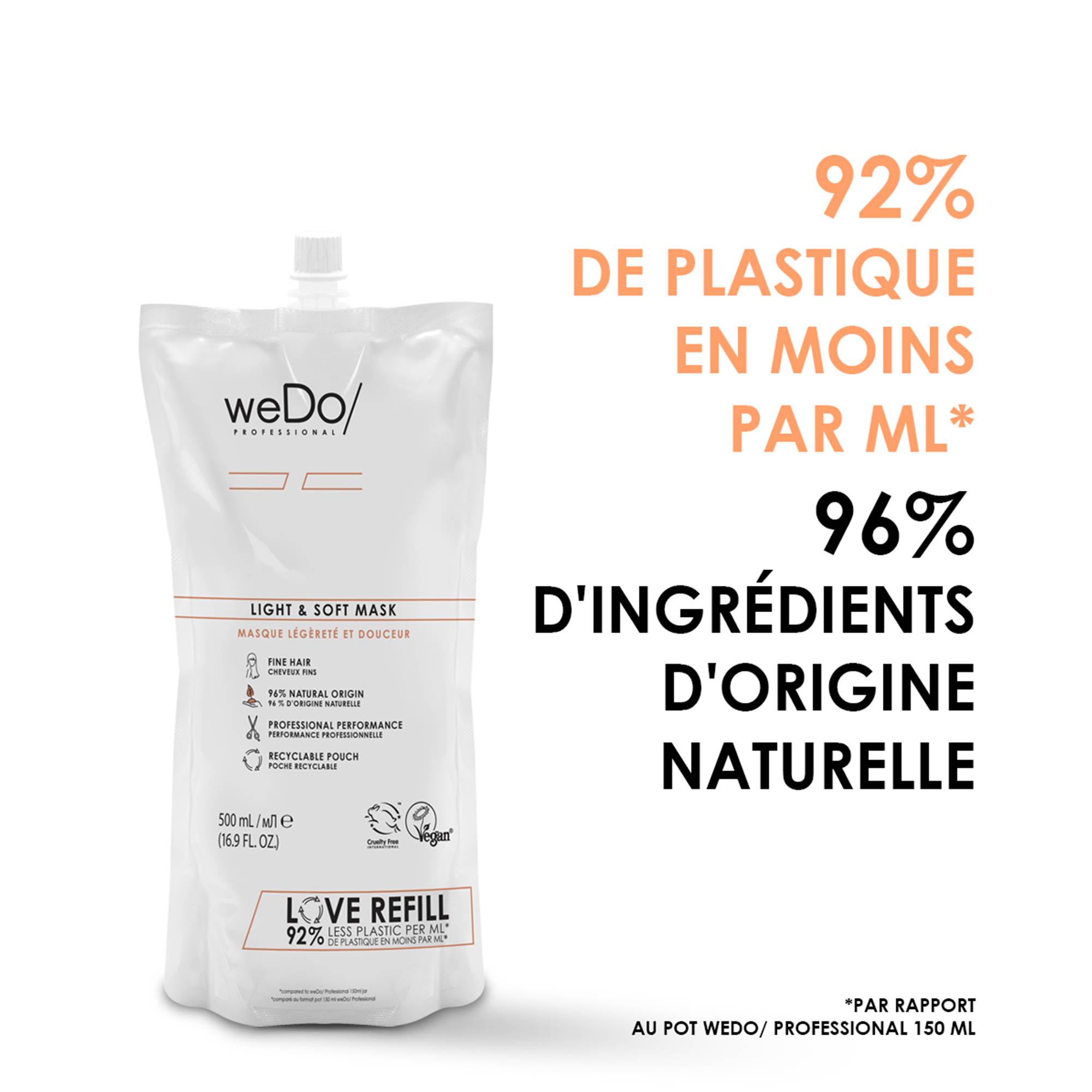 Masque Légèreté et Douceur de la marque weDo Professional Contenance 500ml - 5