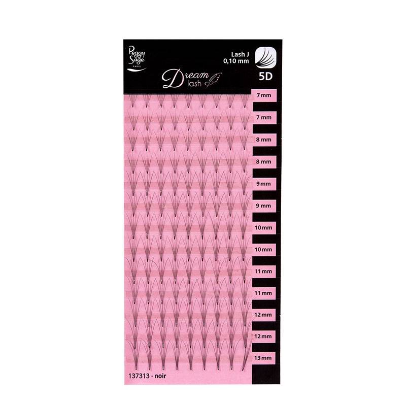 Extension de cils volume russe 5D Courbe naturelle 0.10x 7-8-9-10-11-12-13mm de la marque Peggy Sage - 1