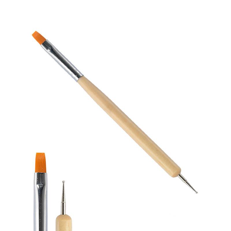 Pinceau plat gel outil à marbrer 2-en-1 de la marque Peggy Sage - 1