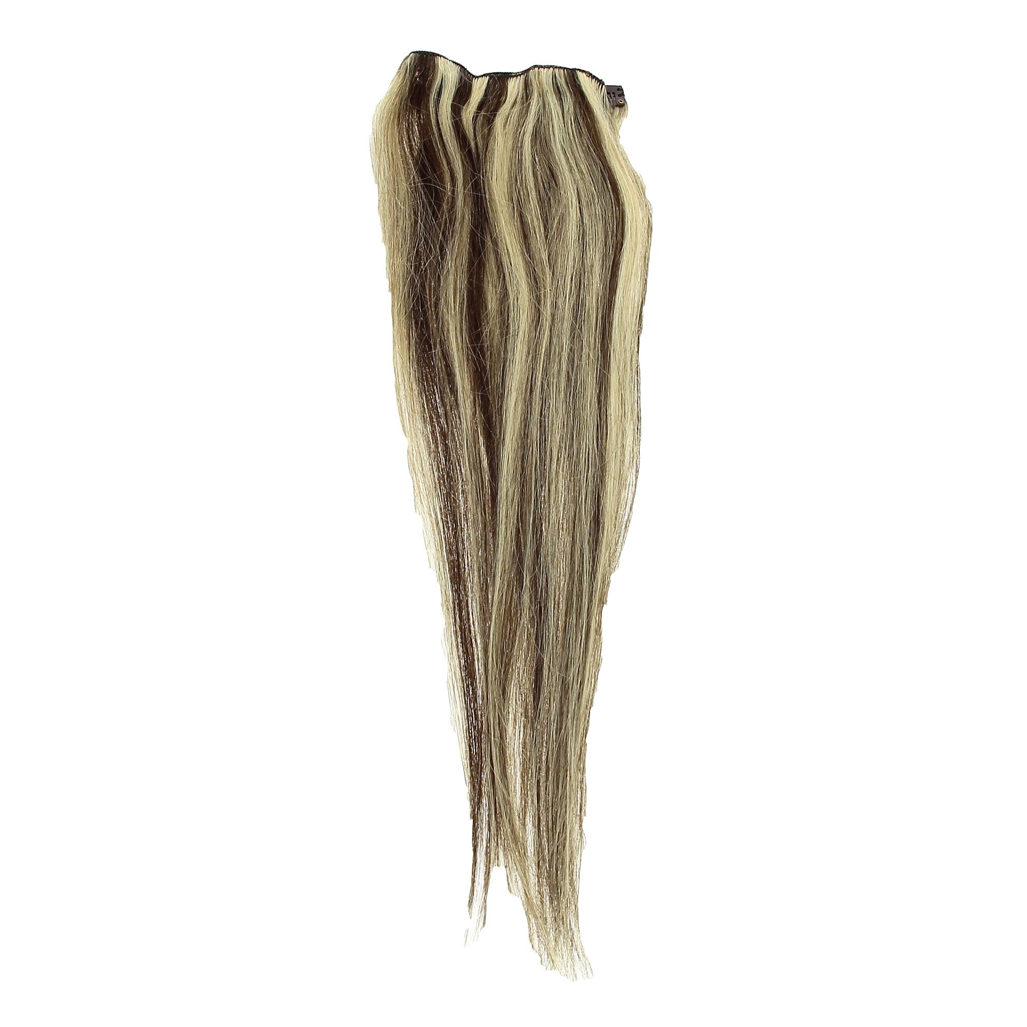 Bandeau extensions à clip naturelles 41000 Châtain mèches platines de la marque Coiffeo - 1