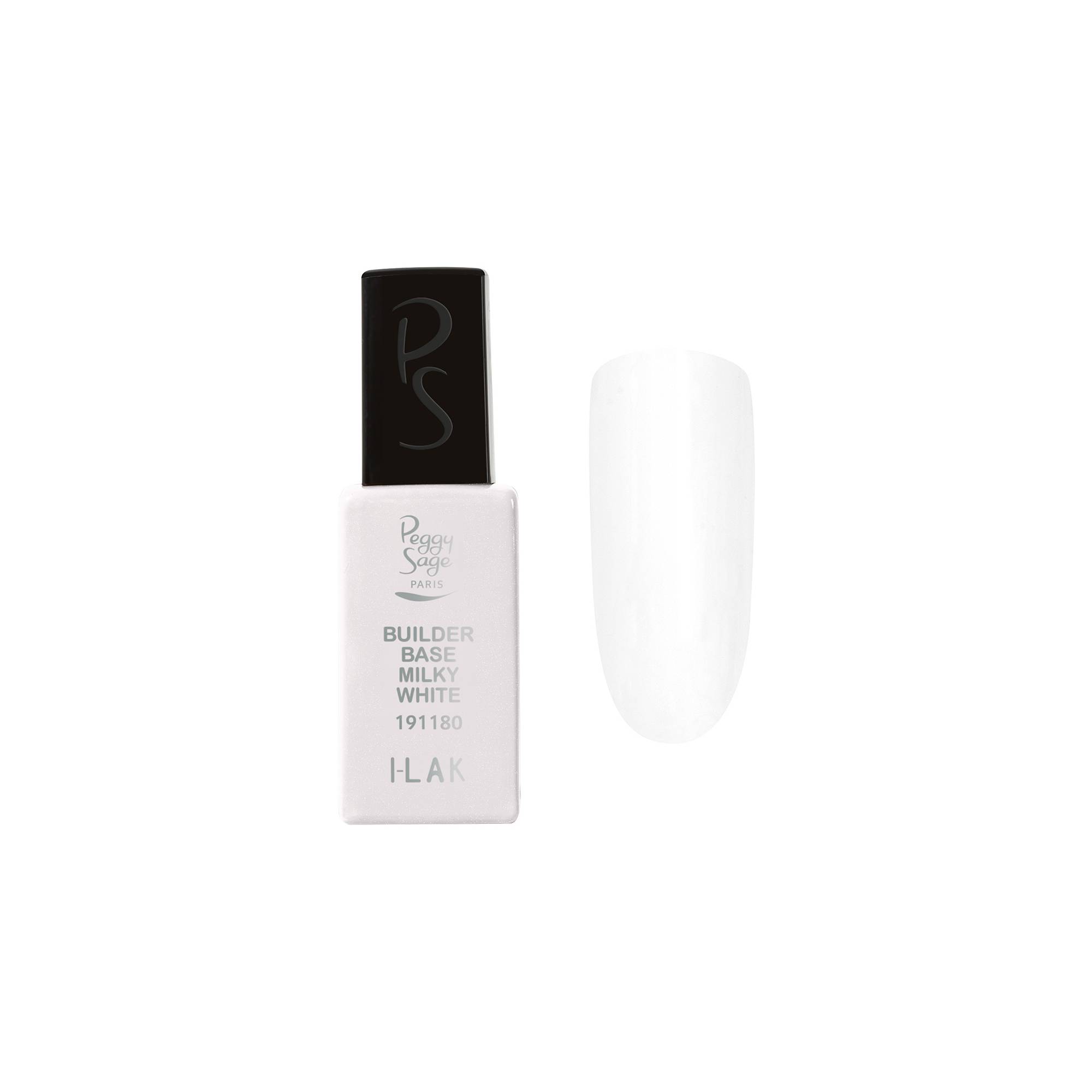 Builder base semi-permanente I-LAK Milky white de la marque Peggy Sage Contenance 11ml - 1