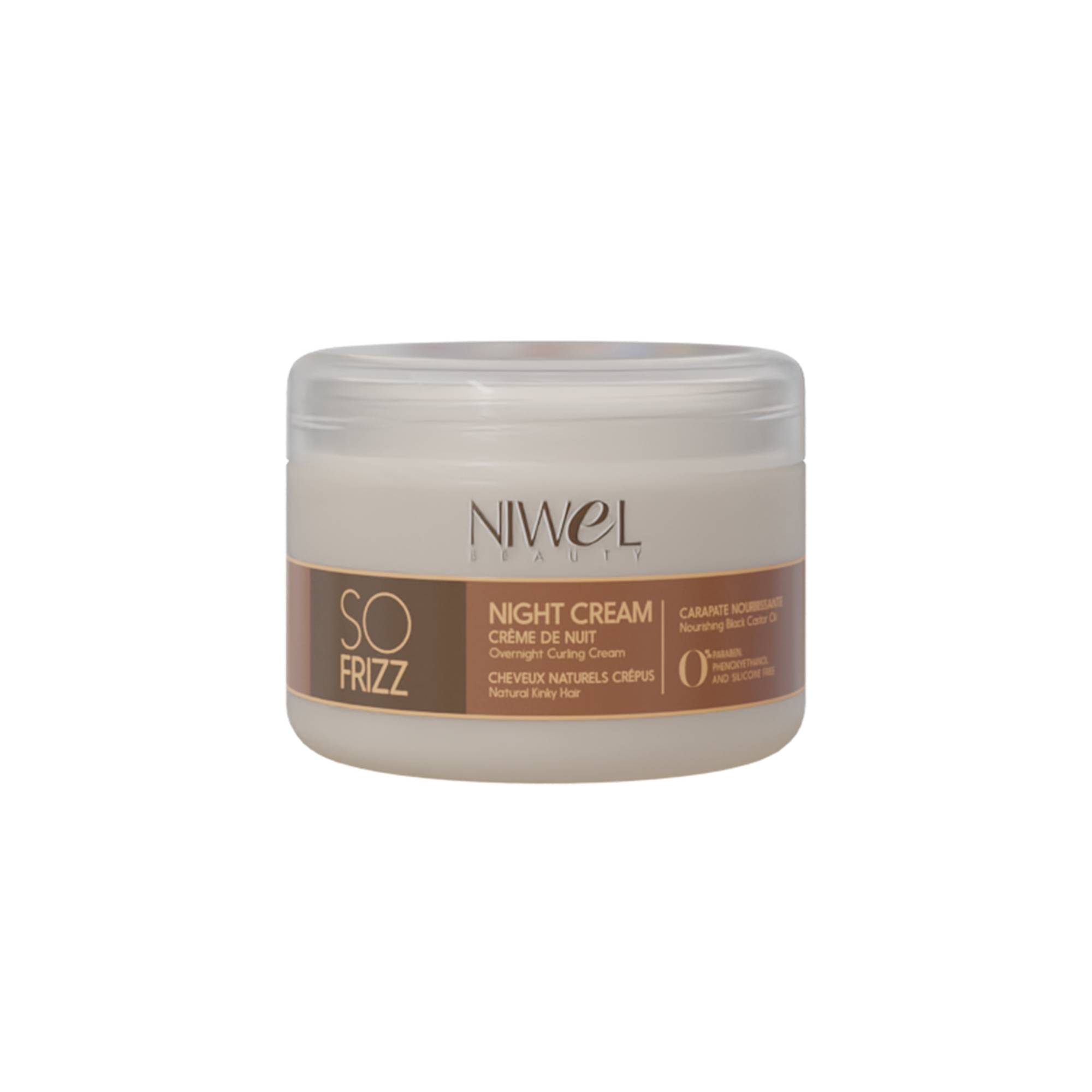 Crème de nuit cheveux naturels crépus So Frizz de la marque Niwel Beauty Contenance 250ml - 1